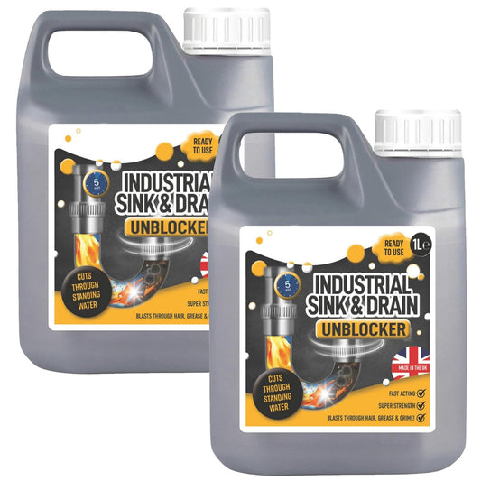 1 Litre Handy Size Heavy Duty Sink & Drain Unblocker For Plug Holes, Showers & Toilets