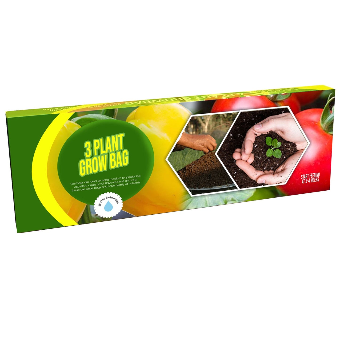 3 Plant Grow Bags With Balanced Nutrients For Fruit & Veg