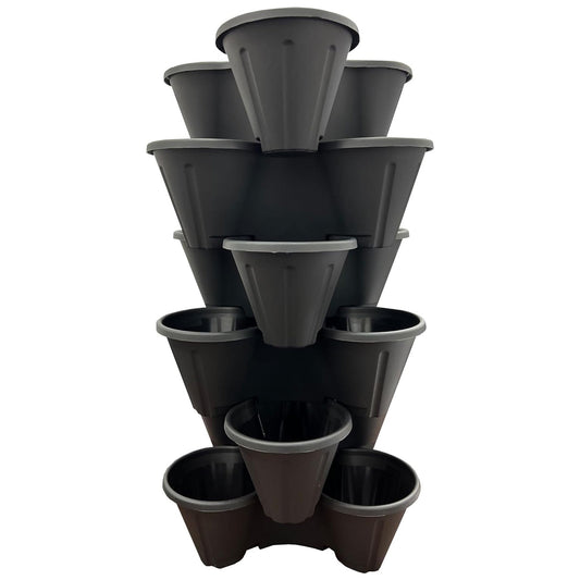 Strawberry Tri-Pot Stacking Planters For Flowers & Plants