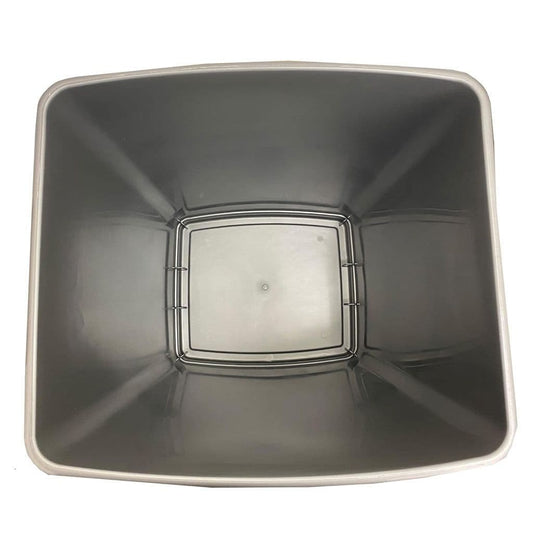 50L Large Grey Home Office Commercial Plastic Recycling Bins With Colour Coded Swing Lids