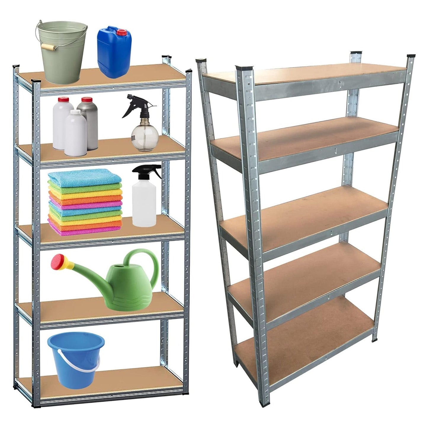 5 Tier Heavy Duty Large Boltless Metal Adjustable Home Garage Shelving Units