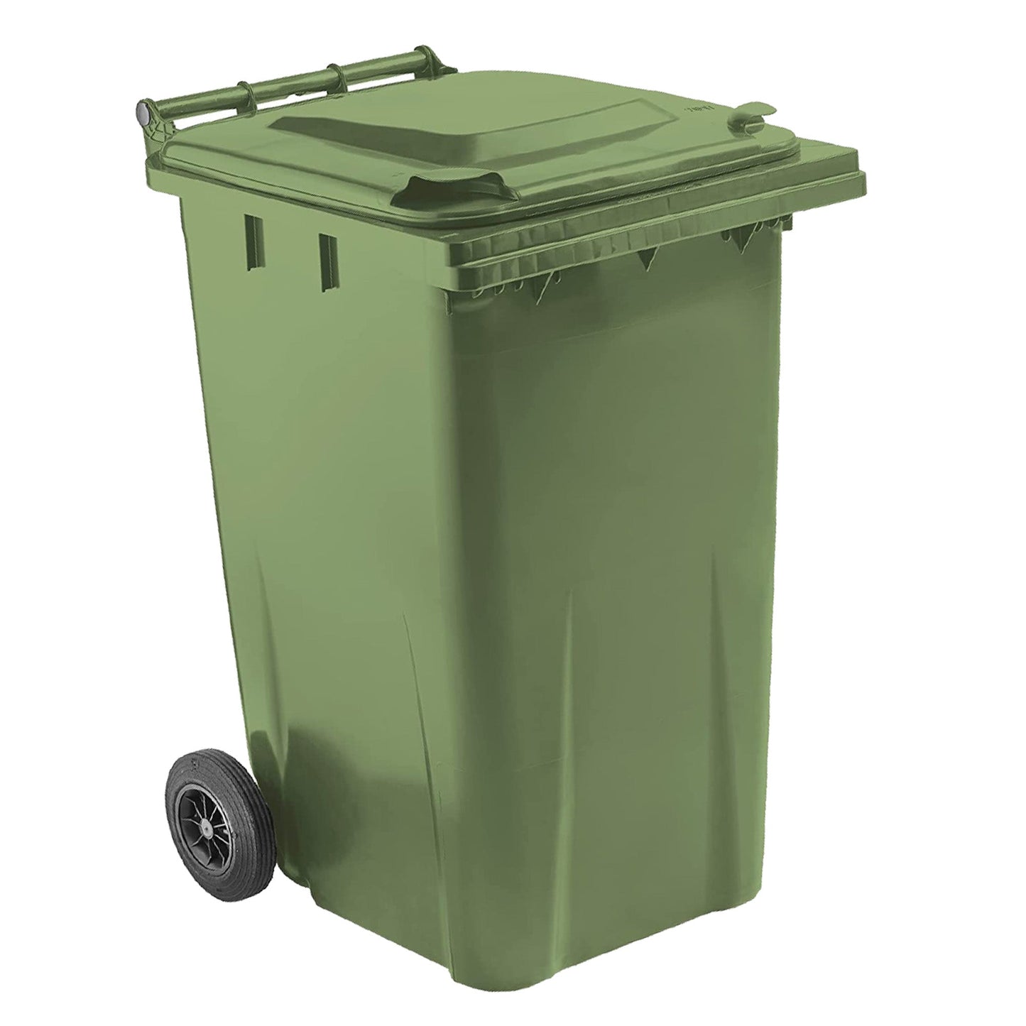 240L Standard Sized Outdoor Recycling Wheelie Bins With Rubber Wheels & Lids
