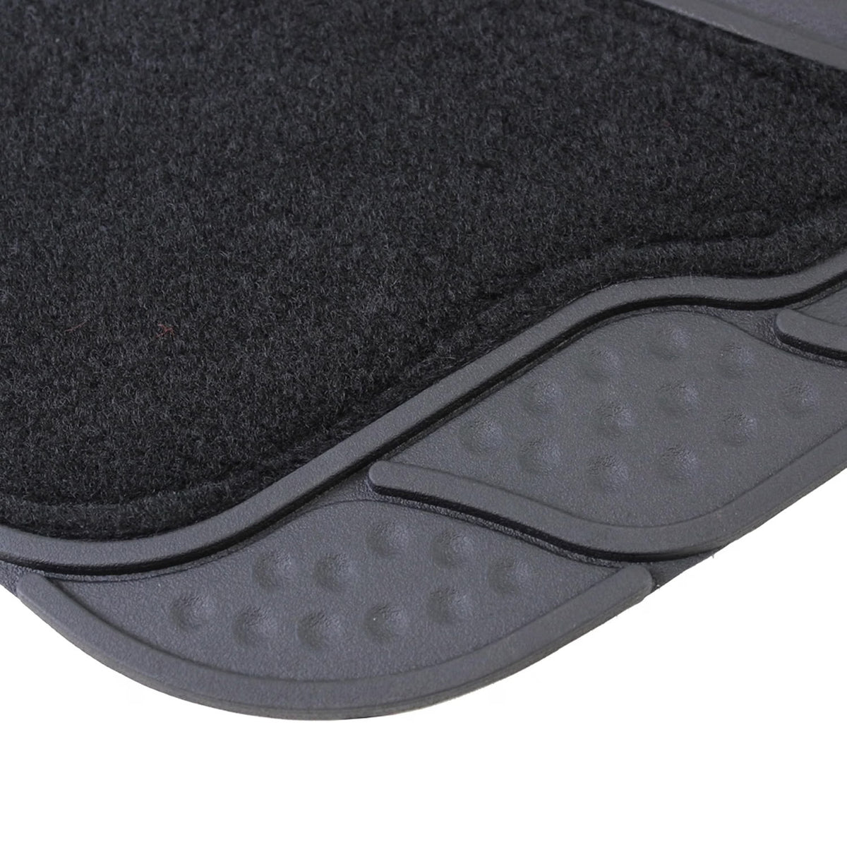 4 Piece Heavy Duty Rubber Car Mat Set Non Slip Universal Front & Rear Floor