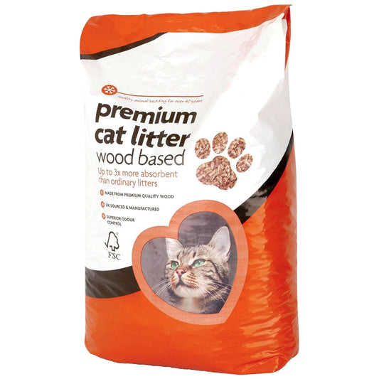 Premium Cat Litter Wooden Pellets Clean & Easy To Use Ultra Absorbent Odour Control Soft Bedding