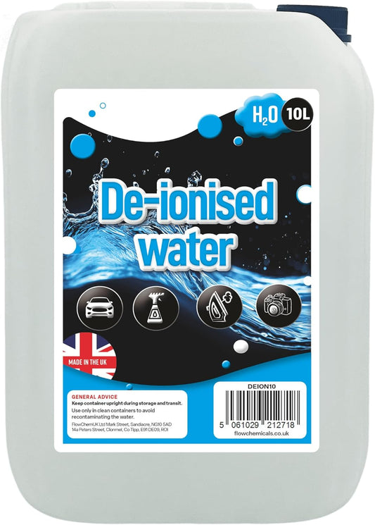 10 Litre Deionised Water Ideal For Steam Irons, Batteries & Windscreen Fluid