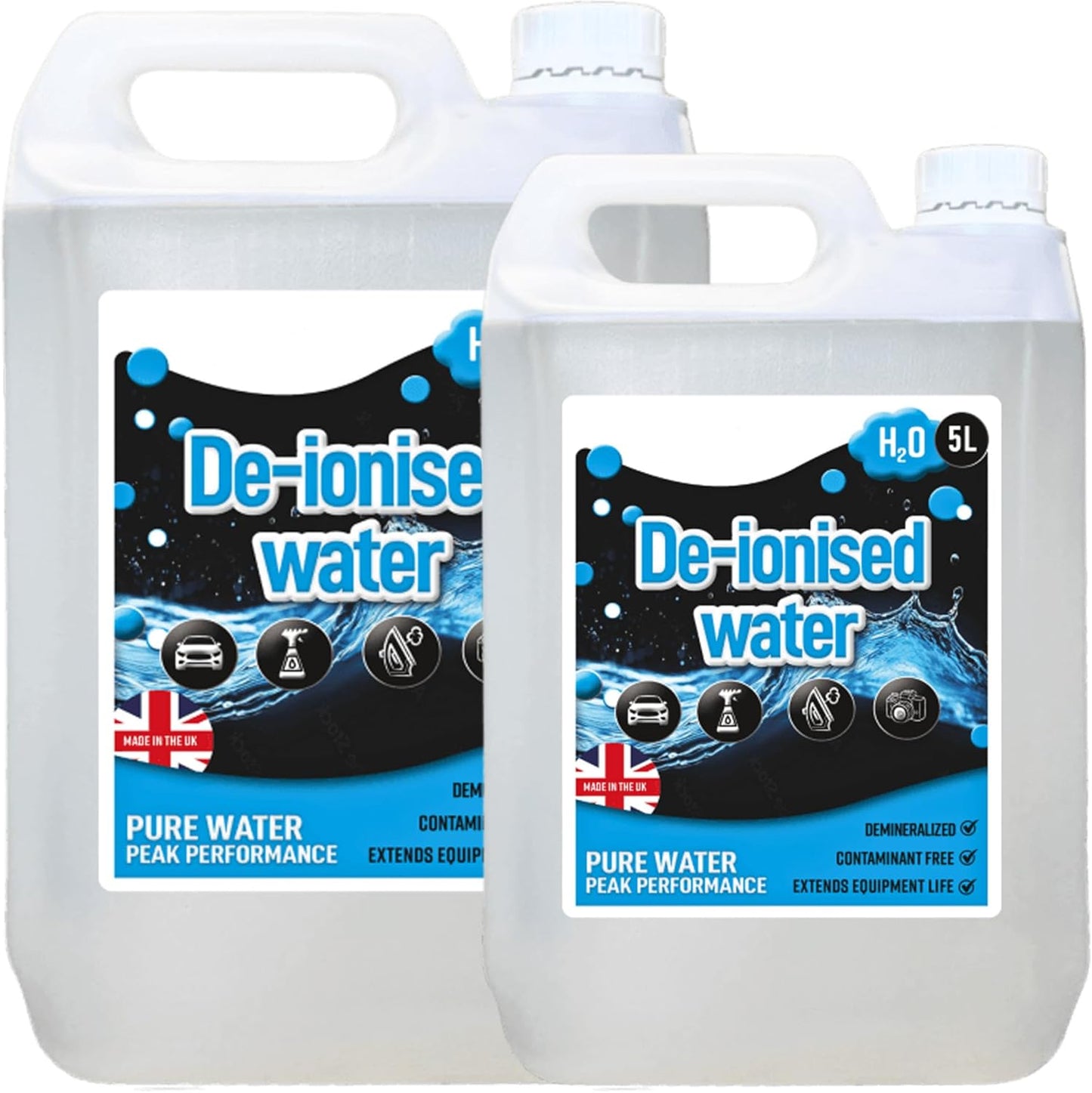 5 Litre Deionised Water Mineral-Free Ideal For Batteries, Steam Irons & Cleaning