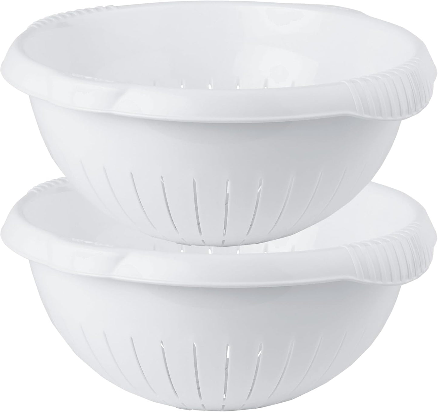 Multi Purpose 30cm Ice White Colander Filter Basket