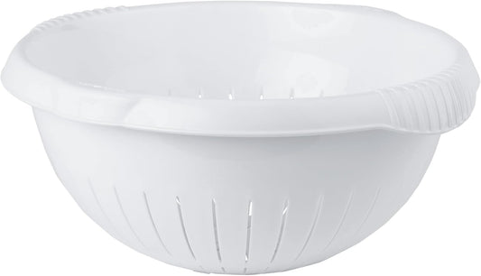 Multi Purpose 30cm Ice White Colander Filter Basket