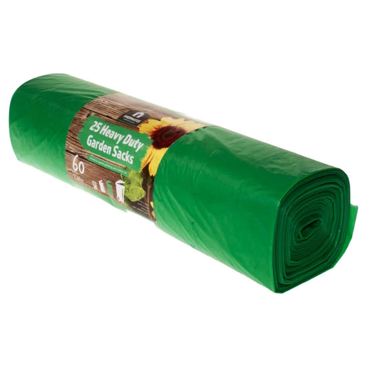Green Garden Waste Bags 60 Litre Multipurpose Bin Liners