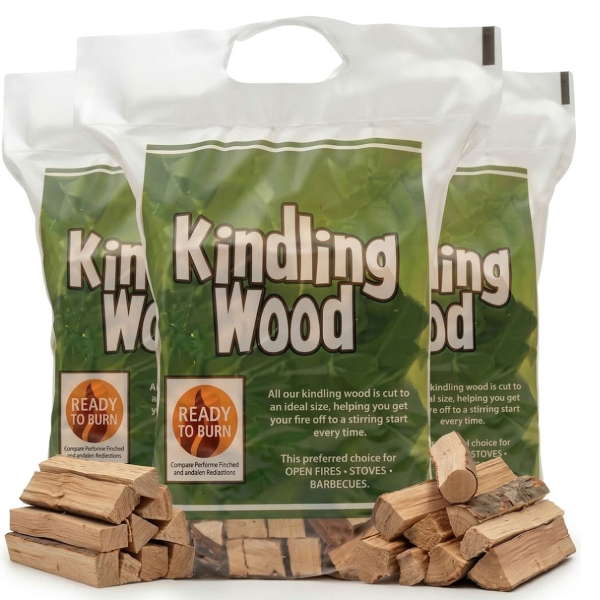 2KG Kindling Wood Carry Bag - Premium Wood for Fireplaces, Stoves & BBQs