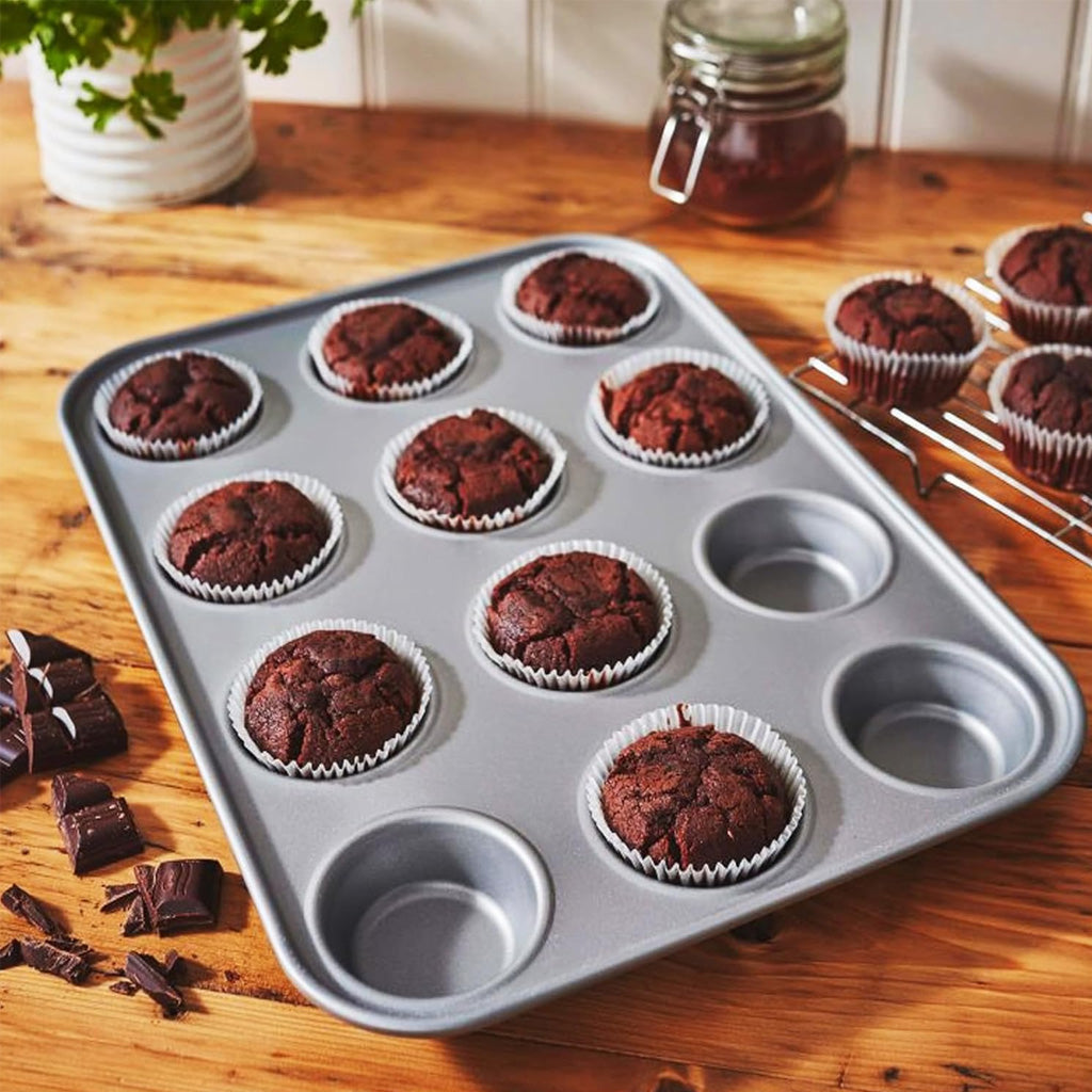 12 Cup Non-Stick Muffin Tray Dishwasher & Oven Safe