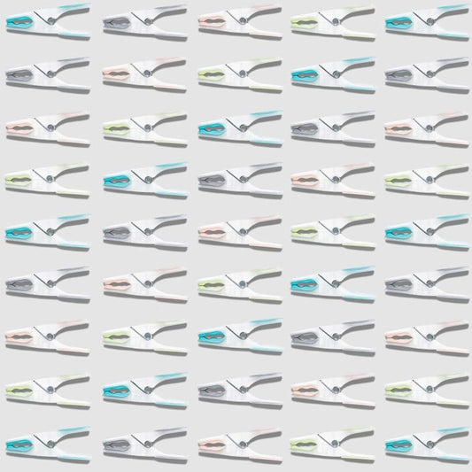 Assorted Coloured Soft Grip Laundry Clothing Clips/Pegs For Washing Lines