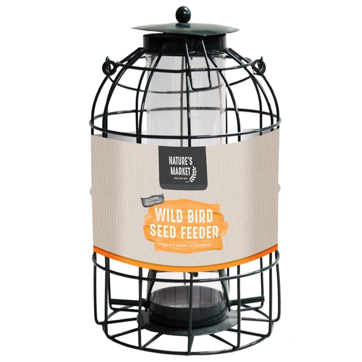 Metal Hanging Fat Ball, Nut & Seed Feeder With Bird Cage