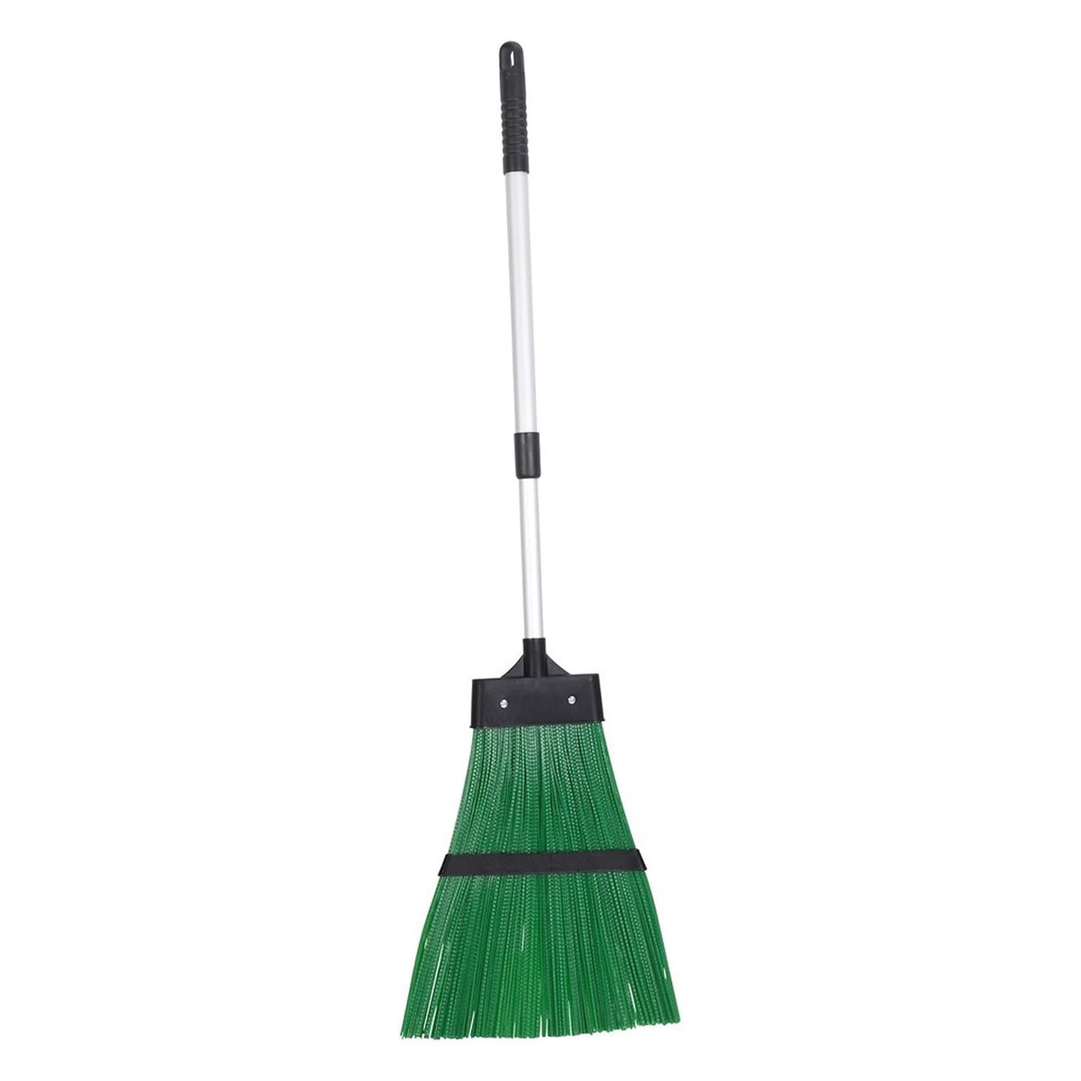 Hard Bristle Telescopic Garden Broom Rake Tool for Lawn Debris & Leaves
