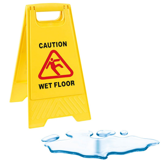 'A' Frame Double Sided Yellow Wet Floor Warning Sign