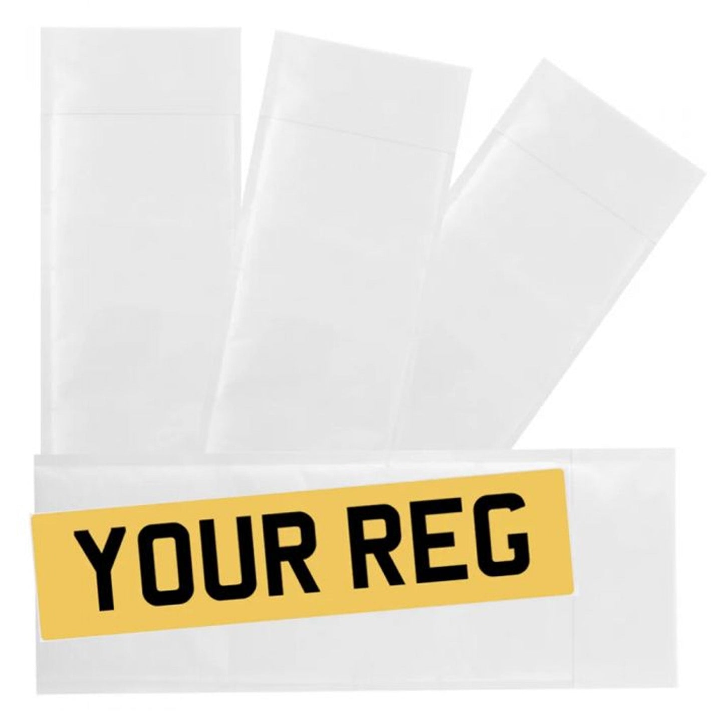 White Padded Bubble Lined 535mmx180mm Number Plate Envelopes