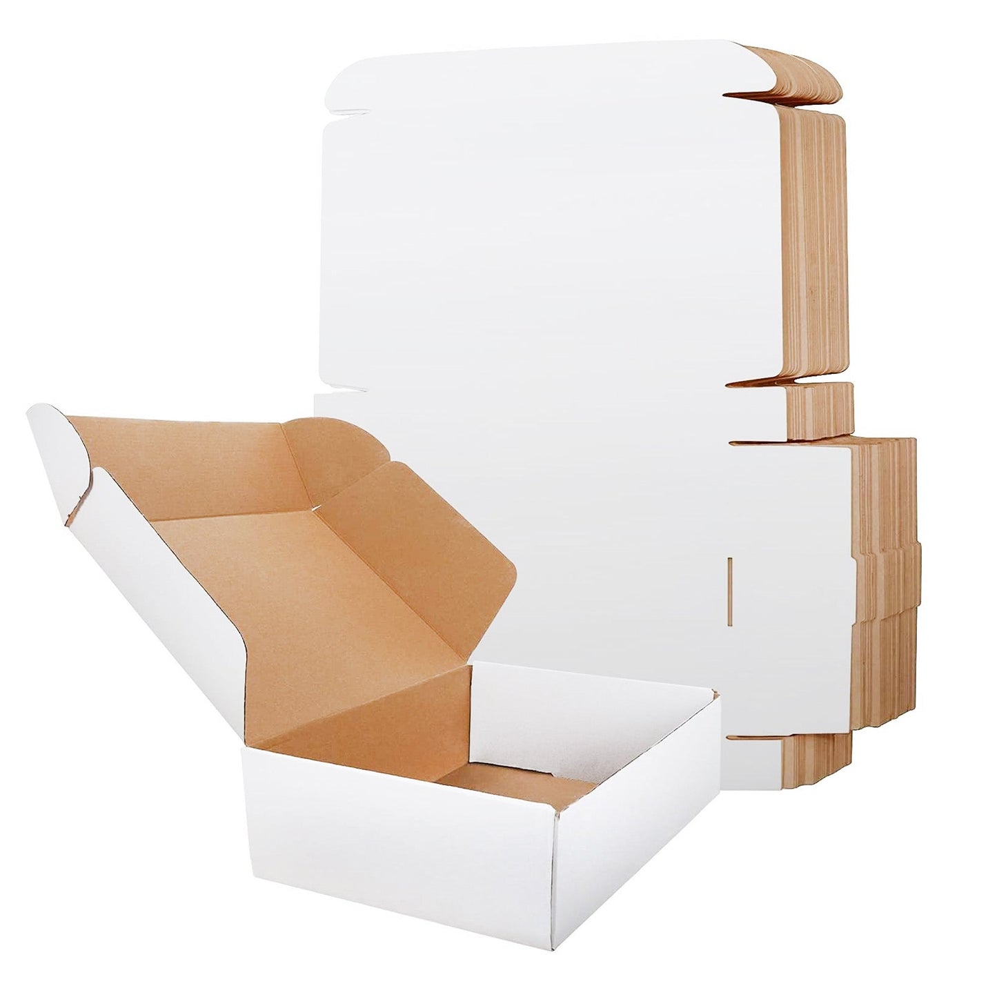 White Die Cut Postal Shipping Boxes