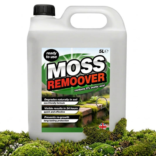 5L Moss Remover Fast Acting Powerful Formula Removes Moss, Algae & Mildew