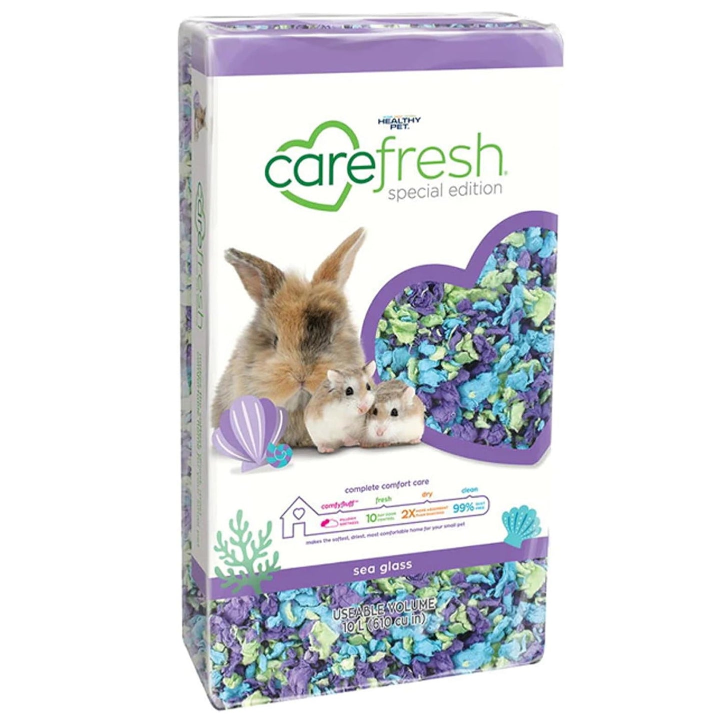 10 Litre Small Pet Bedding Dust-Free Confetti, Sea Glass, Tutti Frutti Natural Paper Pet Bedding With Odour Control