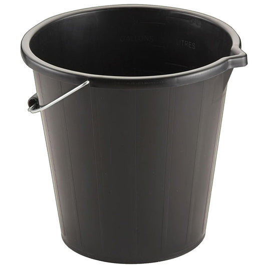 14 Litre Black Plastic Water Storage Cement Mixing Buckets