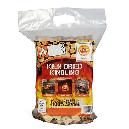 2-3kg Firewood Logs Kiln Dried Kindling Bag Easy To Light & Ready To Burn