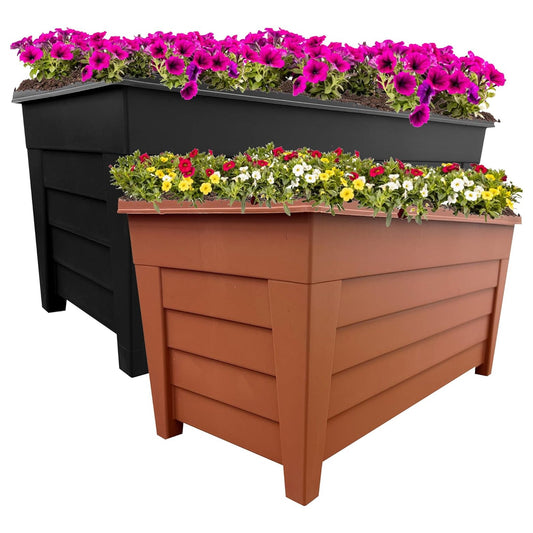 Large Grosvenor Trough 55cm Terracotta or Black Long Flower Planter