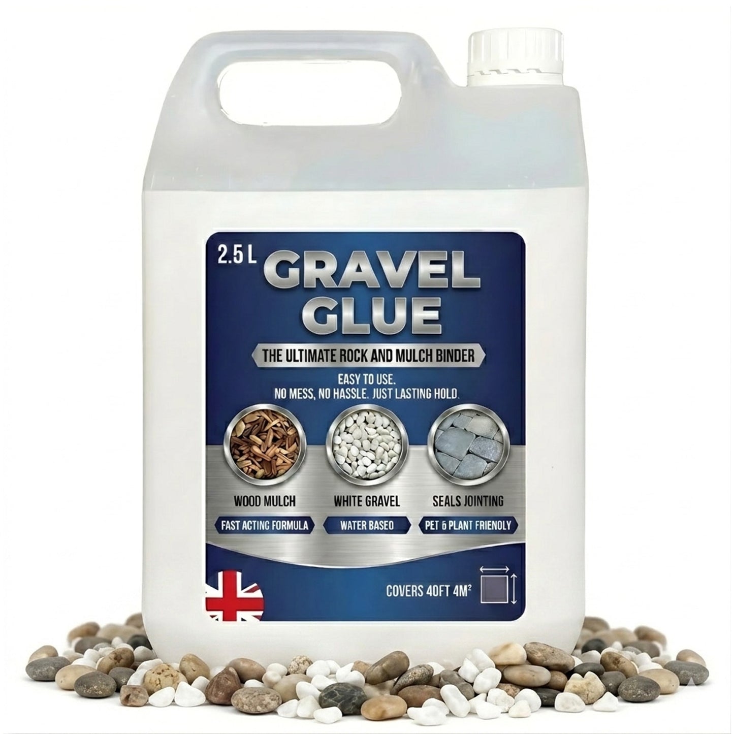 Ultimate Gravel Binder Glue Easy To Use Rock, Stone & Mulch Adhesive