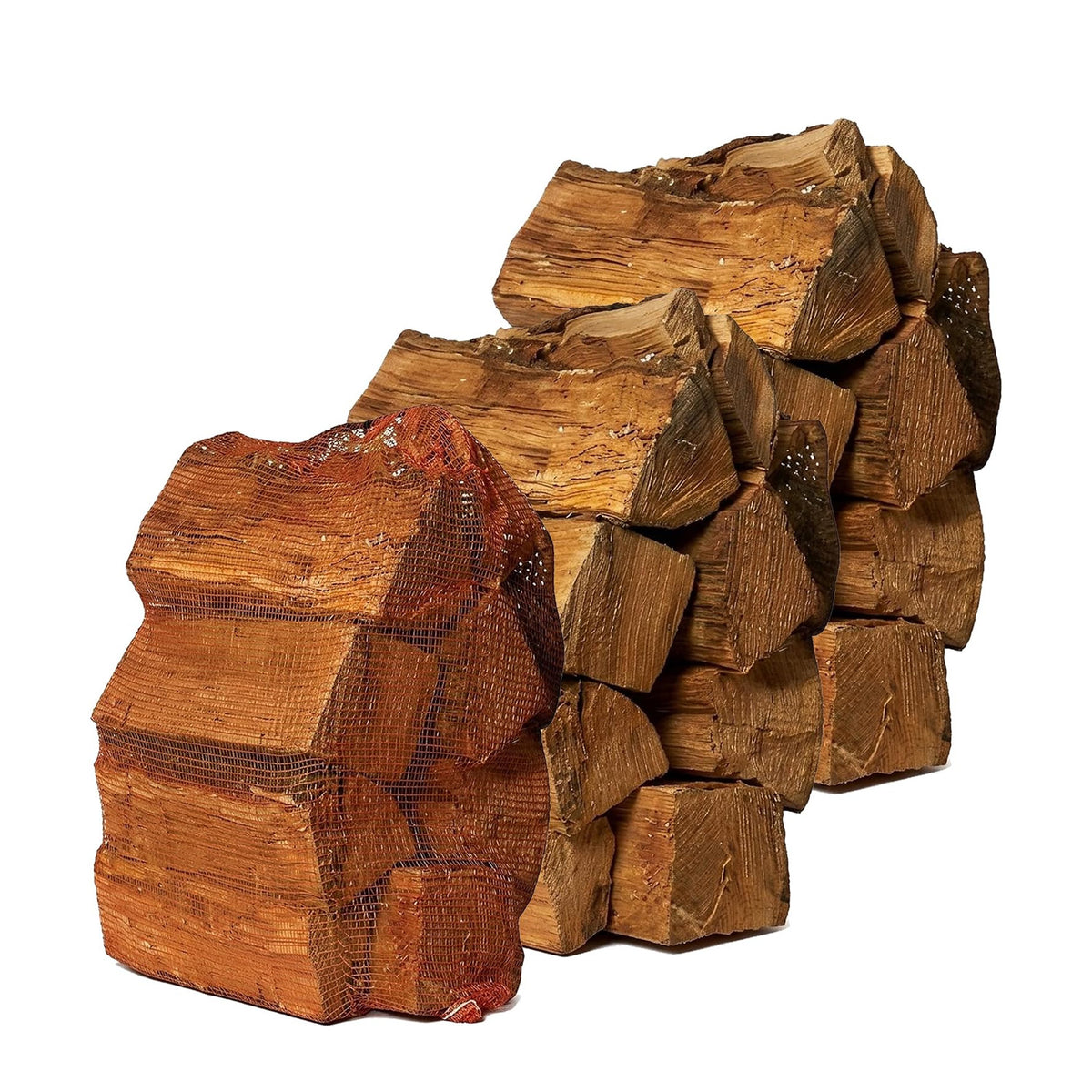 22L Hardwood Firewood Net - Kiln Dried Long Hot Burning Logs for Open Fires