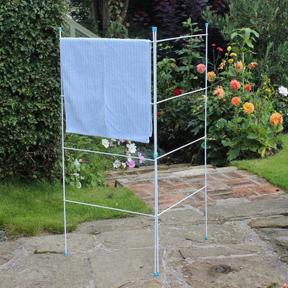 2-Fold Clothes Drying Rack Airer - 4M Space Non-Slip Lightweight & Strong