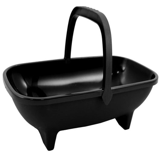 Garden Trug 53cm Black Plastic Basket Plant Pot With Handle