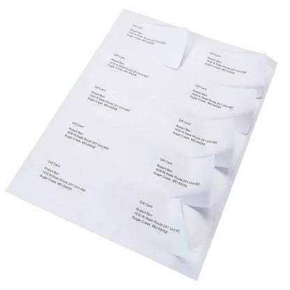 2 Address Labels per A4 Sheet