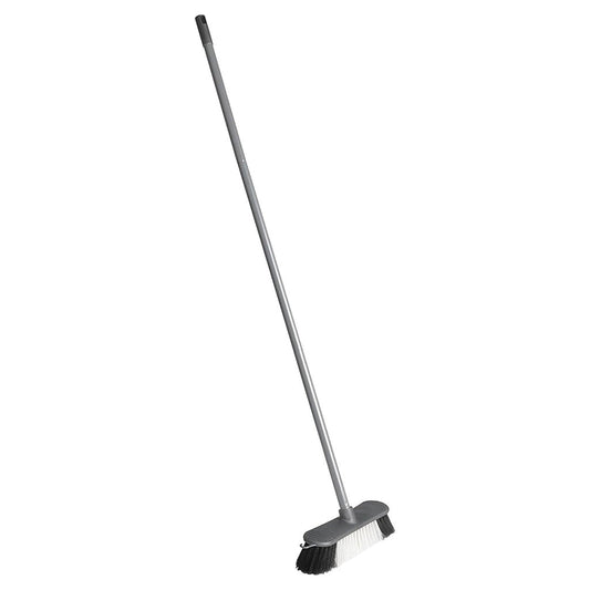 Metallic Grey 3pcs Indoor Sweeping Broom With Metal Handle