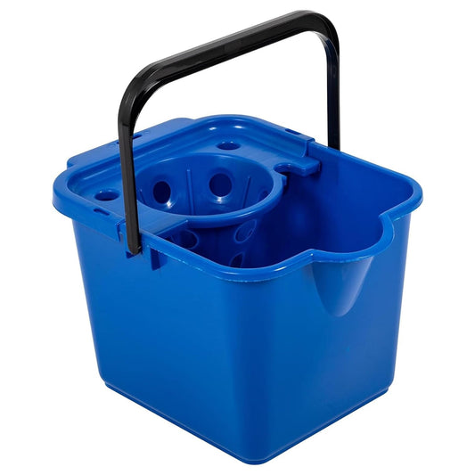 12L Plastic Mop Bucket Only With Wringer Coloured Buckets With Lip For Easy Pouring