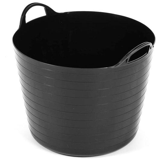 40 Litre Strong Black Flexi Plastic Storage Buckets For Home, Garden & DIY
