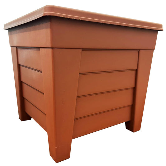 Grosvenor Square Planter 33cm Black & Terracotta Plant Pots