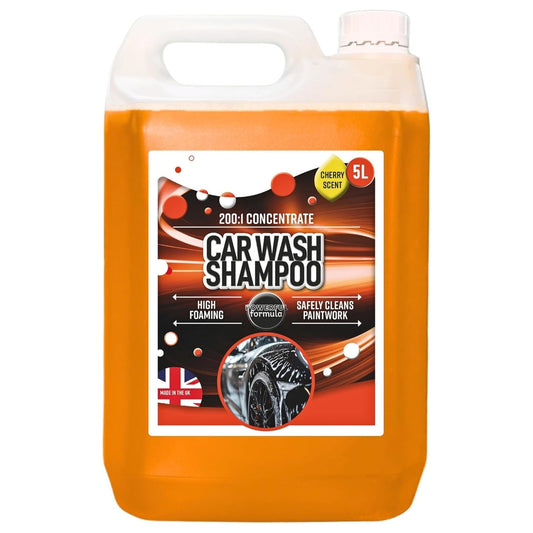 5L Cherry Scented Car Wash Shampoo Detailing Vehicle Cleaning Soap Removes Grime & Road Dirt