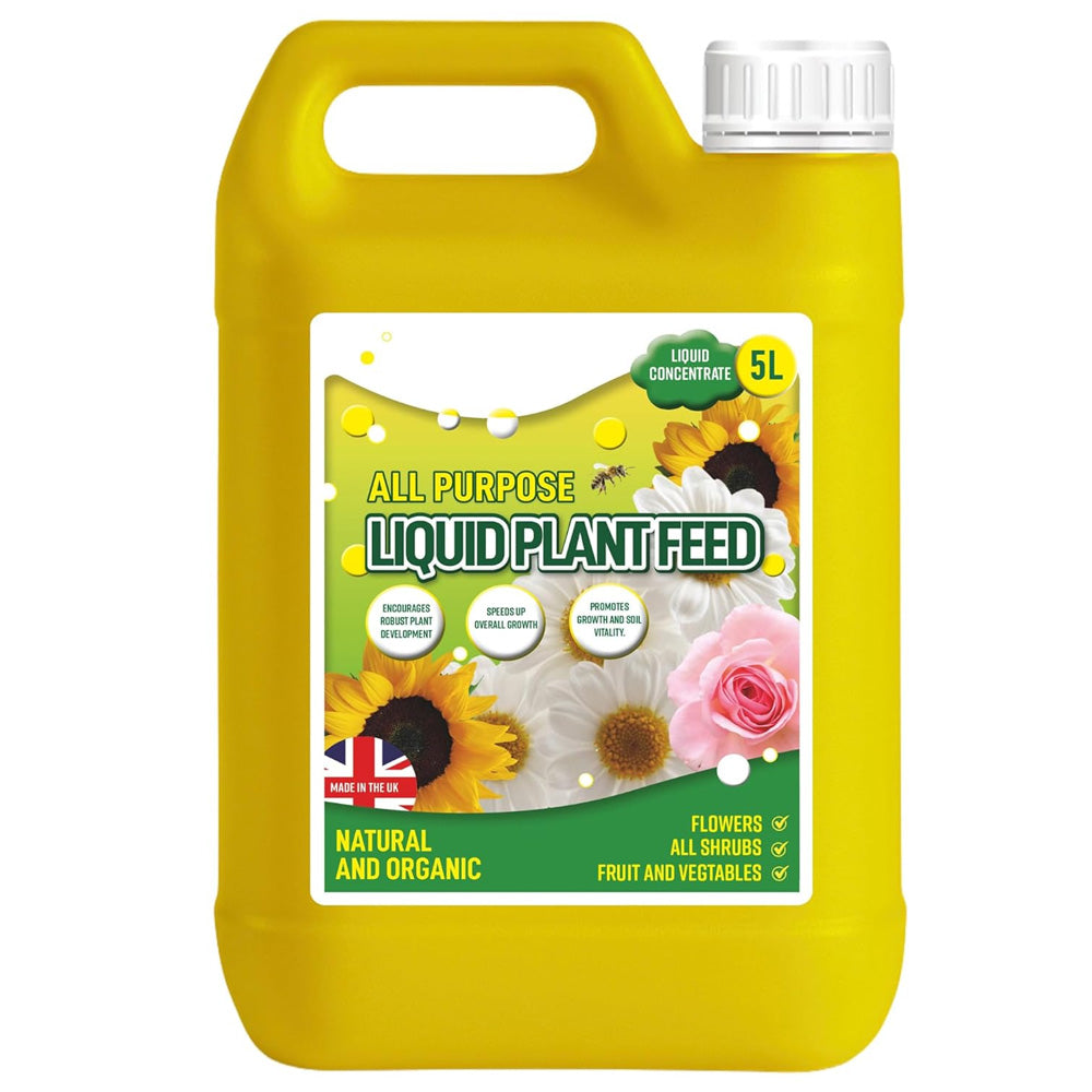 5L All Purpose Concentrated Liquid Plant Feed Promotes Growth & Soil Vitality Flowers