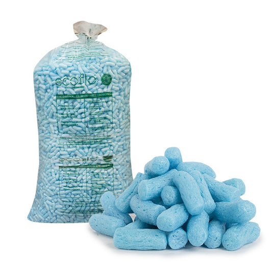 BLUE Eco Flo Biodegradable Loose Fill Packing Peanuts