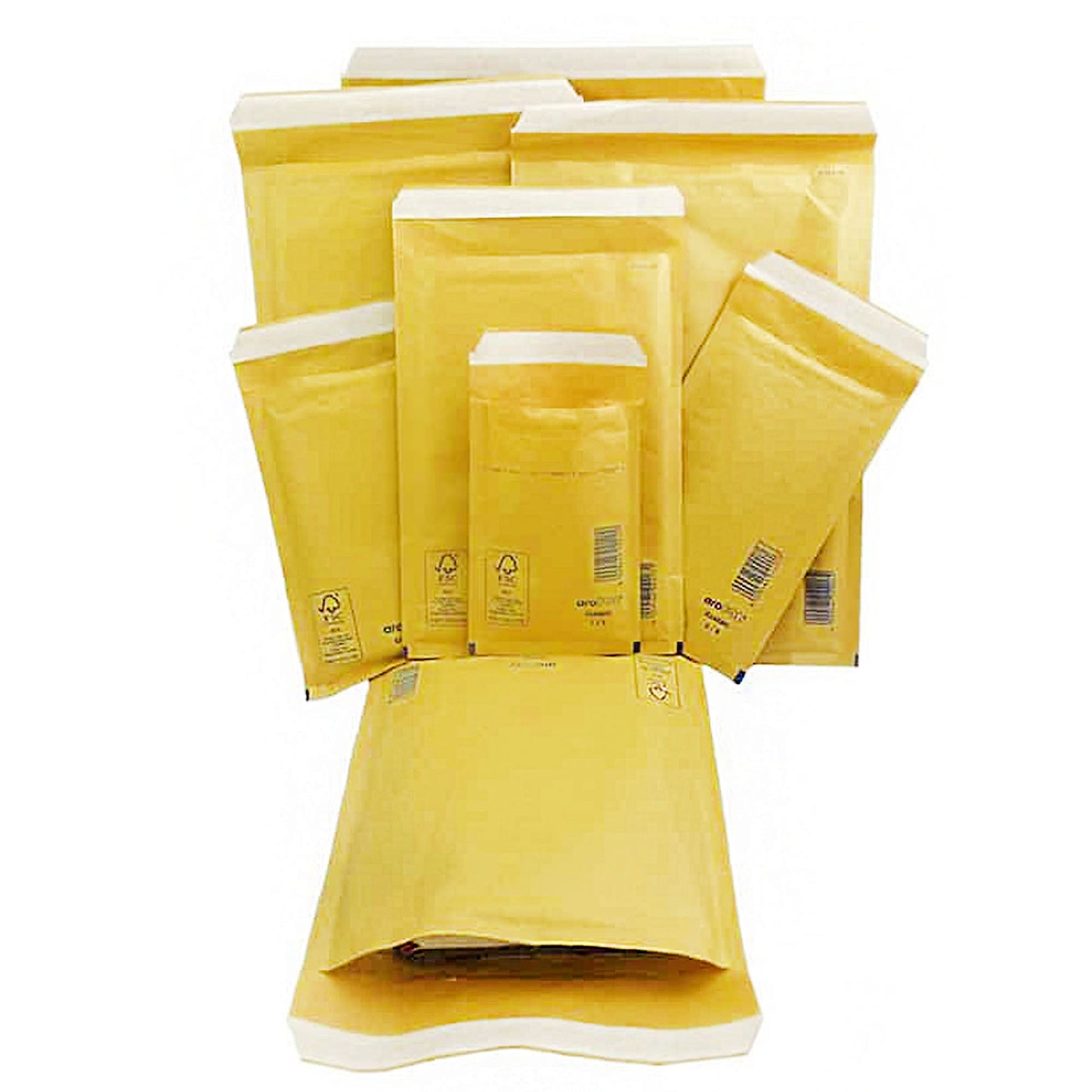 Size 10 (350 x 470mm) Arofol Classic Gold Bubble Lined Envelopes Bags