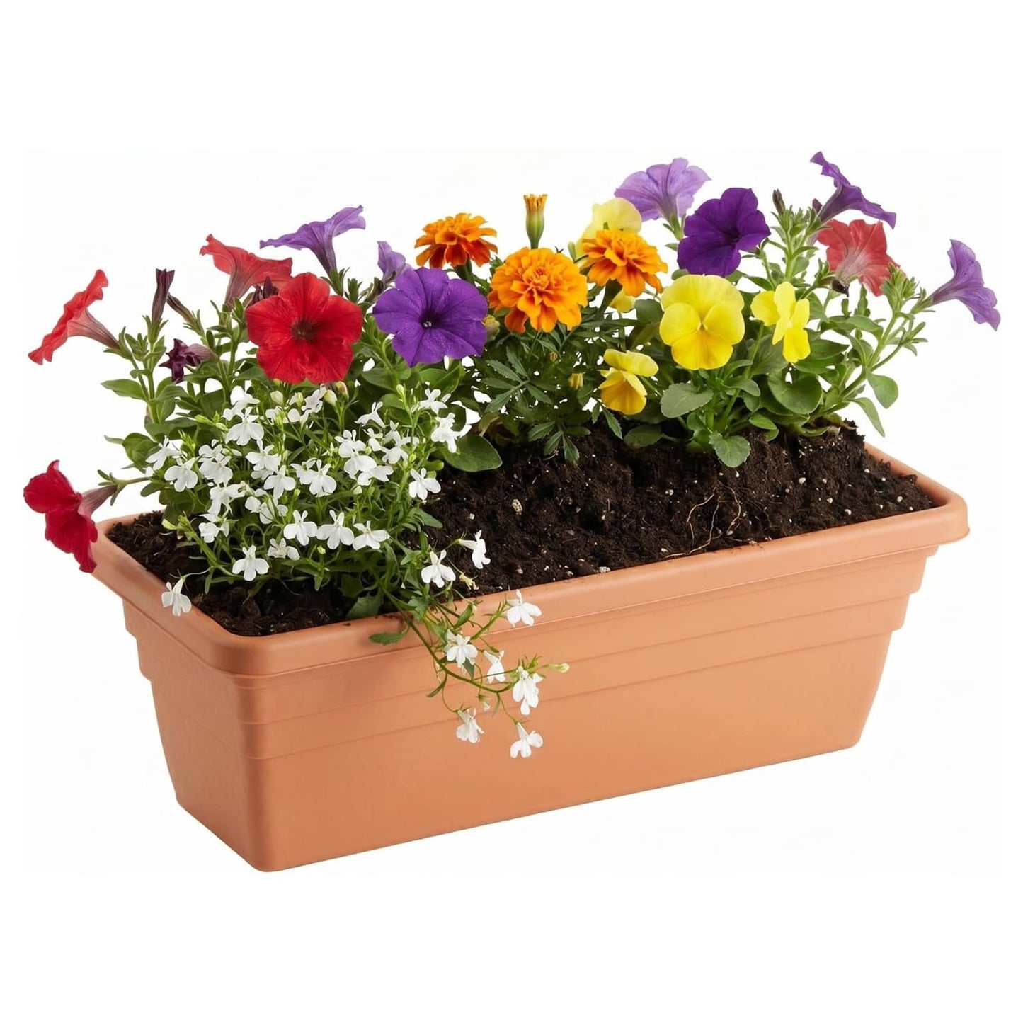Beautiful Stylish Ascot Brown 50cm Long Garden Décor Trough Planter