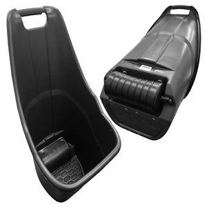 Black Plastic Rolling Kart Caddy With Wheels Multi Purpose Wheelbarrow For Gardens