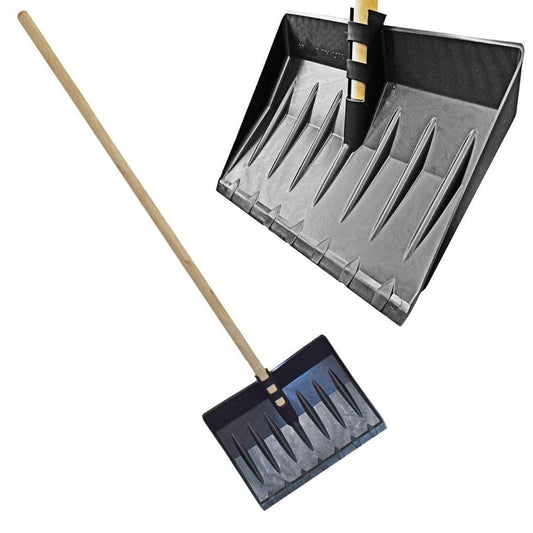 Black Snow Shovel Spade With Wooden handle