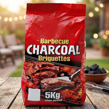 5KG Charcoal BBQ Briquettes - Fast Lighting Barbecue Fuel for Outdoor Grilling