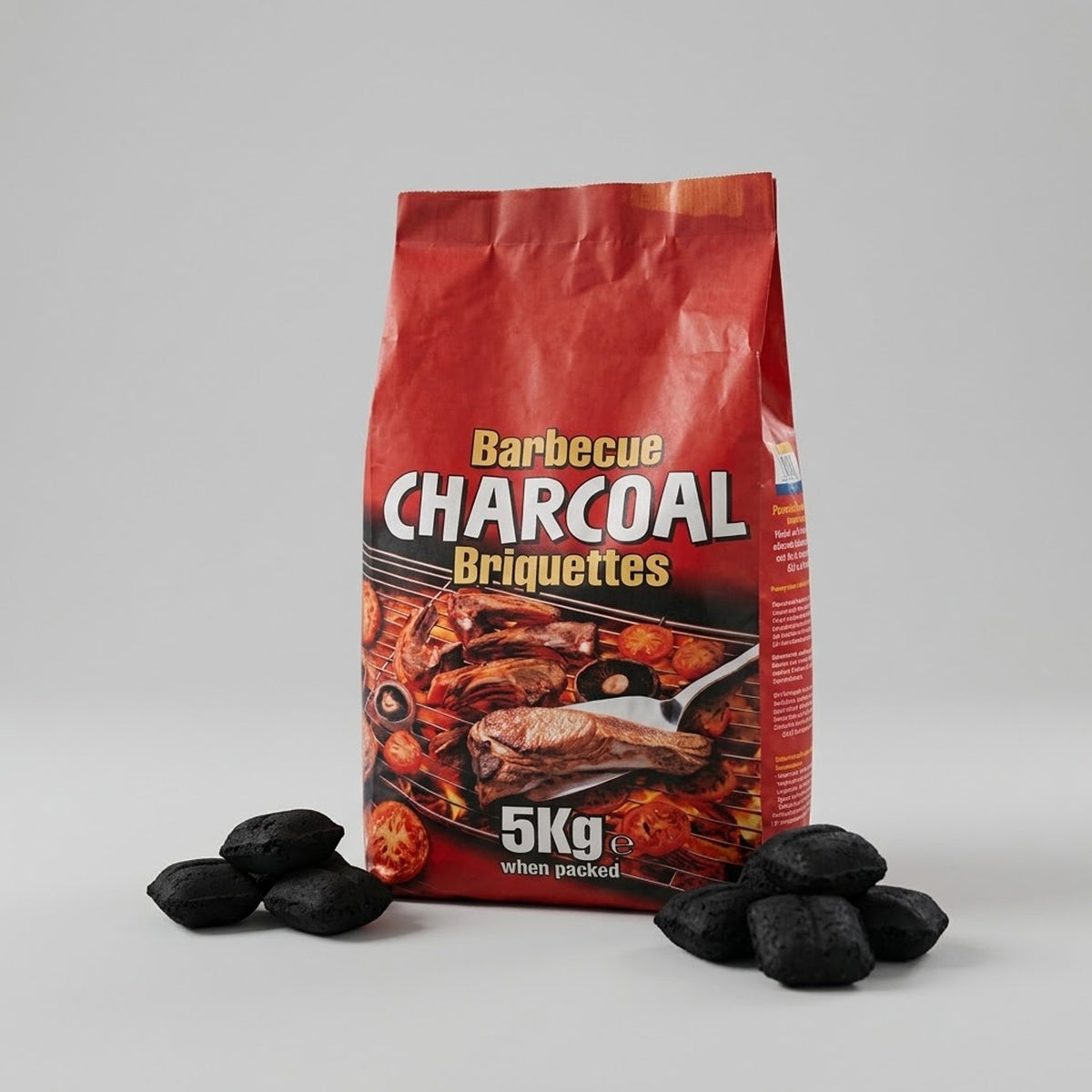 5KG Charcoal BBQ Briquettes - Fast Lighting Barbecue Fuel for Outdoor Grilling