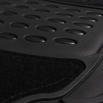 4 Piece Heavy Duty Rubber Car Mat Set Non Slip Universal Front & Rear Floor