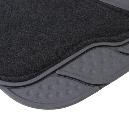 4 Piece Heavy Duty Rubber Car Mat Set Non Slip Universal Front & Rear Floor
