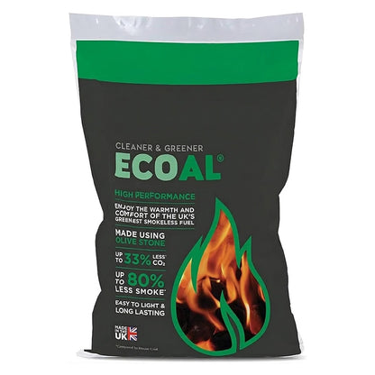 Ecoal High Heat Long Lasting Smokeless Coal - Extended Burn Time Fuel