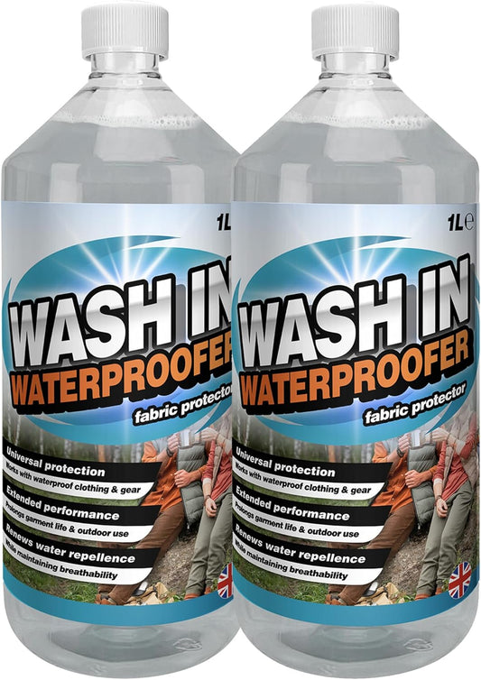 1 Litre Wash In Waterproofer Fabric Protector For All Outdoor Clothing