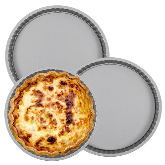 Round Quiche Flan Tin (23.5cm) With Non-Stick Coating & Exceptional Release