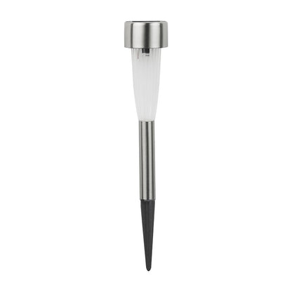 Stainless Steel Fluted Solar Stake Lights - Dusk To Dawn Path Feature Light
